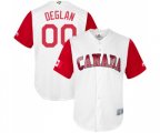 Canada Baseball #00 Kellin Deglan White 2017 World Baseball Classic Replica Team Jersey