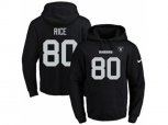 Oakland Raiders #80 Jerry Rice Black Name & Number Pullover NFL Hoodie