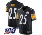 Pittsburgh Steelers #25 Artie Burns Black Team Color Vapor Untouchable Limited Player 100th Season Football Jersey