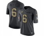 Cleveland Browns #6 Baker Mayfield Limited Black 2016 Salute to Service Football Jersey
