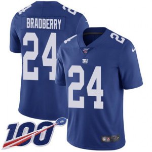 New York Giants #24 James Bradberry Royal Blue Team Color Stitched NFL 100th Season Vapor Untouchable Limited Jersey