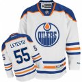 Edmonton Oilers #55 Mark Letestu Authentic White Away NHL Jersey