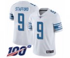 Detroit Lions #9 Matthew Stafford White Vapor Untouchable Limited Player 100th Season Football Jersey
