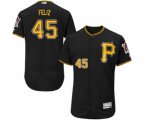 Pittsburgh Pirates Michael Feliz Black Alternate Flex Base Authentic Collection Baseball Player Jersey