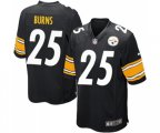 Pittsburgh Steelers #25 Artie Burns Game Black Team Color Football Jersey