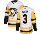 Adidas Pittsburgh Penguins #3 Olli Maatta Authentic White Away NHL Jersey