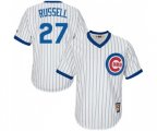 Chicago Cubs #27 Addison Russell Authentic White Home Cooperstown Baseball Jersey