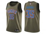 Oklahoma City Thunder #35 Kevin Durant Green Salute to Service NBA Swingman Jersey