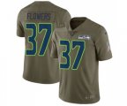 Seattle Seahawks #37 Tre Flowers Limited Olive 2017 Salute to Service Football Jersey