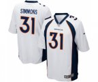 Denver Broncos #31 Justin Simmons Game White Football Jersey
