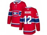 Montreal Canadiens #12 Dickie Moore Red Home Authentic Stitched NHL Jersey