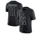 Dallas Cowboys #11 Micah Parsons Black Reflective Limited Stitched Football Jersey