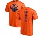 Edmonton Oilers #60 Olivier Rodrigue Orange One Color Backer T-Shirt
