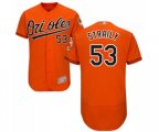 Baltimore Orioles #53 Dan Straily Orange Alternate Flex Base Authentic Collection Baseball Jersey