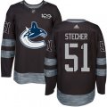 Vancouver Canucks #51 Troy Stecher Authentic Black 1917-2017 100th Anniversary NHL Jersey