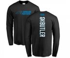 Carolina Panthers #92 Vernon Butler Black Backer Long Sleeve T-Shirt