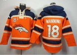 Denver Broncos #18 peyton manning orange-blue[pullover hooded sweatshirt]