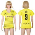 017-18 Dortmund 9 MDR Home Women Soccer Jersey