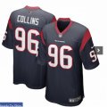 Houston Texans #96 Maliek Collins Navy Nike Game Player Jersey