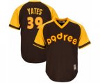 San Diego Padres #39 Kirby Yates Replica Brown Alternate Cooperstown Cool Base Baseball Jersey
