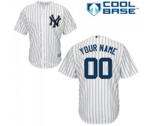 New York Yankees Customized Replica White Home Baseball Jersey