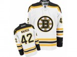 Reebok Boston Bruins #42 David Backes Authentic White Away NHL Jersey
