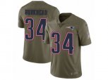 New England Patriots #34 Rex Burkhead Limited Olive 2017 Salute to Service NFL Jersey