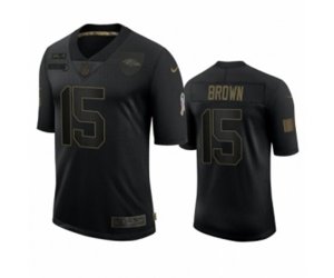 Baltimore Ravens #15 Marquise Brown Black 2020 Salute To Service Limited Jersey