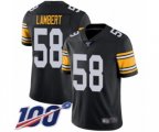 Pittsburgh Steelers #58 Jack Lambert Black Alternate Vapor Untouchable Limited Player 100th Season Football Jersey