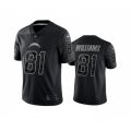 Los Angeles Chargers #81 Mike Williams Black Reflective Limited Stitched Football Jersey