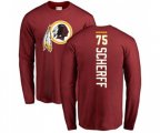 Washington Redskins #75 Brandon Scherff Maroon Backer Long Sleeve T-Shirt