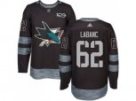 Adidas San Jose Sharks #62 Kevin Labanc Black 1917-2017 100th Anniversary Stitched NHL Jersey