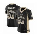 New Orleans Saints #57 Alex Okafor Limited Black Rush Drift Fashion NFL Jersey