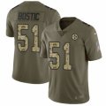 Pittsburgh Steelers #51 Jon Bostic Limited Olive Camo 2017 Salute to Service NFL Jersey