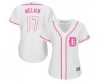 Women's Detroit Tigers #17 Denny McLain Authentic White Fashion Cool Base Baseball Jersey
