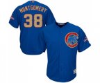 Chicago Cubs #38 Mike Montgomery Authentic Royal Blue 2017 Gold Champion Cool Base Baseball Jersey