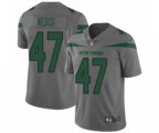 New York Jets #47 Trevon Wesco Limited Gray Inverted Legend Football Jersey