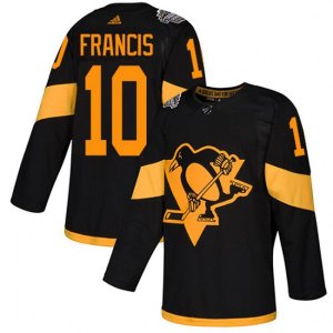 Pittsburgh Penguins #10 Ron Francis Black Authentic 2019 Stadium Series Stitched NHL Jersey