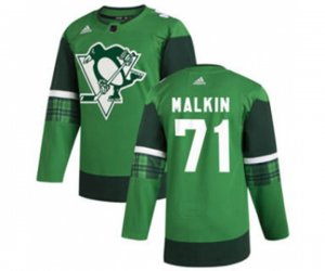Pittsburgh Penguins #71 Evgeni Malkin 2020 St. Patrick\'s Day Stitched Hockey Jersey