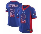 Buffalo Bills #2 Nathan Peterman Limited Royal Blue Rush Drift Fashion NFL Jersey