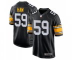 Pittsburgh Steelers #59 Jack Ham Game Black Alternate Football Jersey