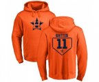 Houston Astros #11 Evan Gattis Orange RBI Pullover Hoodie