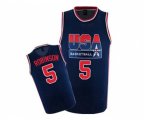 Nike Team USA #5 David Robinson Authentic Navy Blue 2012 Olympic Retro Basketball Jersey