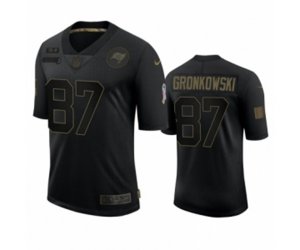 Tampa Bay Buccaneers #87 Rob Gronkowski Black 2020 Salute to Service Limited Jersey