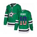 Dallas Stars #10 Corey Perry Authentic Green USA Flag Fashion Hockey Jersey