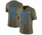 Detroit Lions #77 Frank Ragnow Limited Olive 2017 Salute to Service Football Jersey