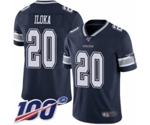 Dallas Cowboys #20 George Iloka Navy Blue Team Color Vapor Untouchable Limited Player 100th Season Football Jersey