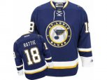 Reebok St. Louis Blues #18 Ty Rattie Authentic Navy Blue Third NHL Jersey