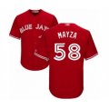 Toronto Blue Jays #58 Tim Mayza Authentic Scarlet Alternate Baseball Player Jersey