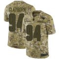 New England Patriots #94 Adrian Clayborn Limited Camo 2018 Salute to Service NFL Jersey